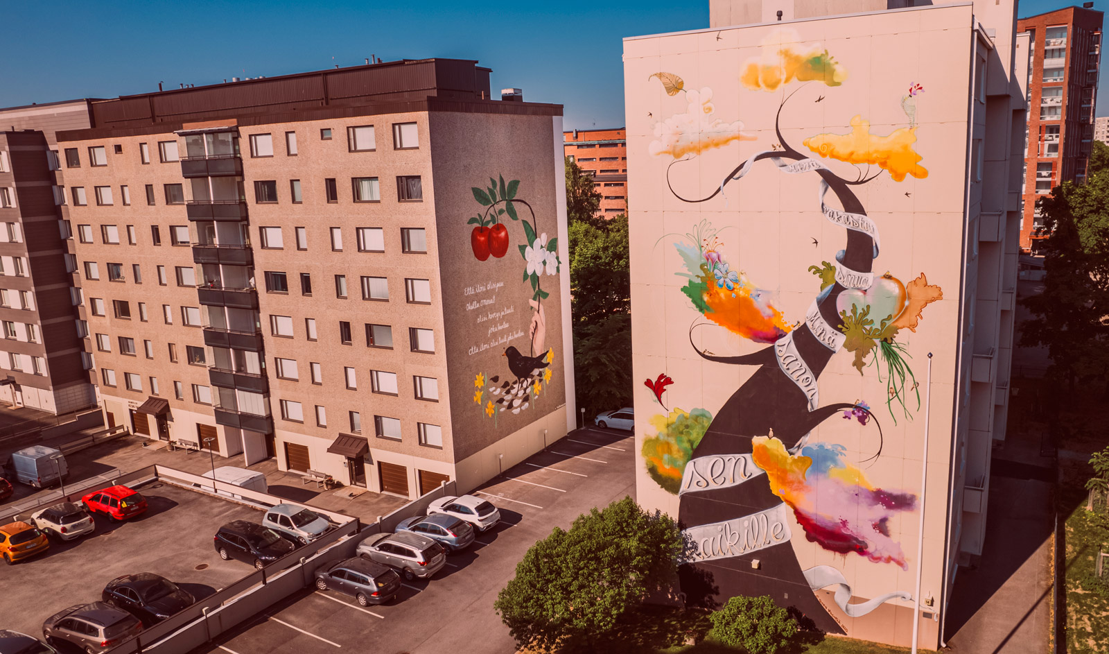Poetry Murals in Tampere, Finland